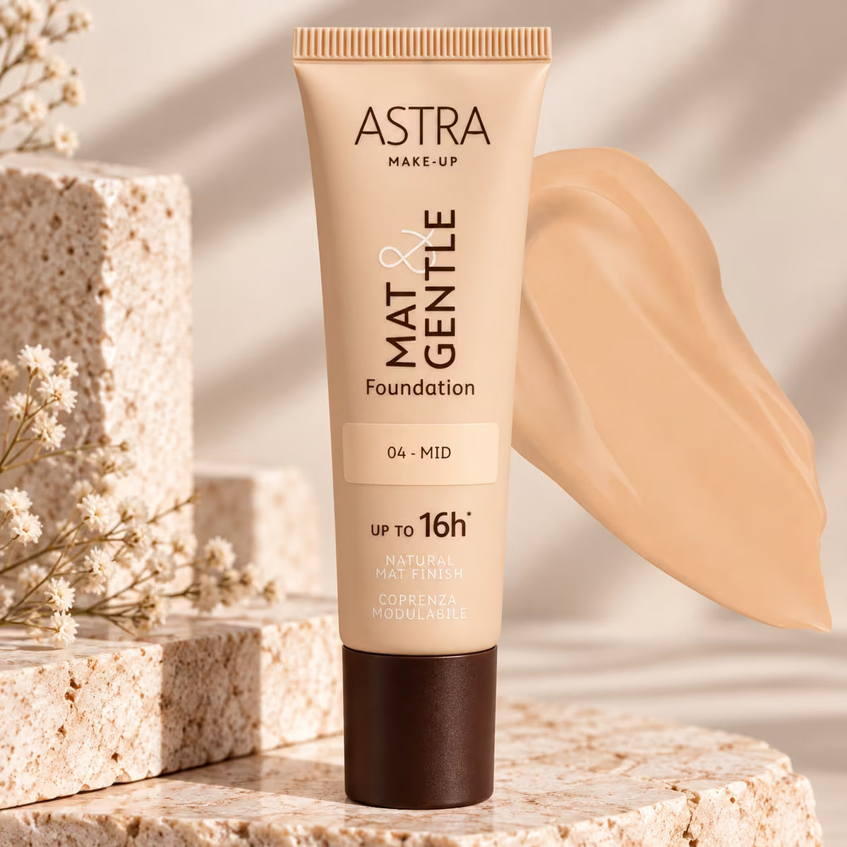 ASTRA MAT&GENTLE FOUNDATION - Fondotinta Opaco Naturale 25 ml