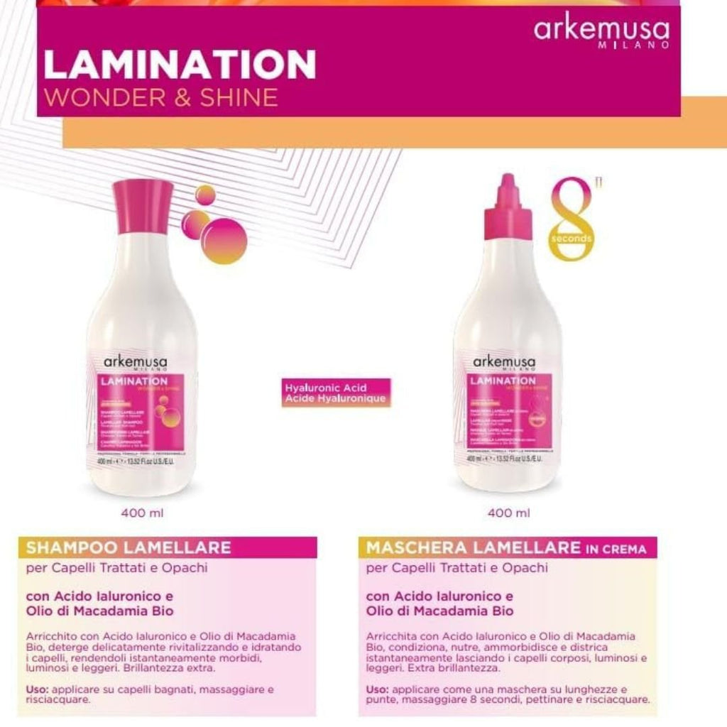 LAMINATION WONDER & SHINE – Shampoo Lamellare per capelli trattati e opachi 400 ml - Liquidò