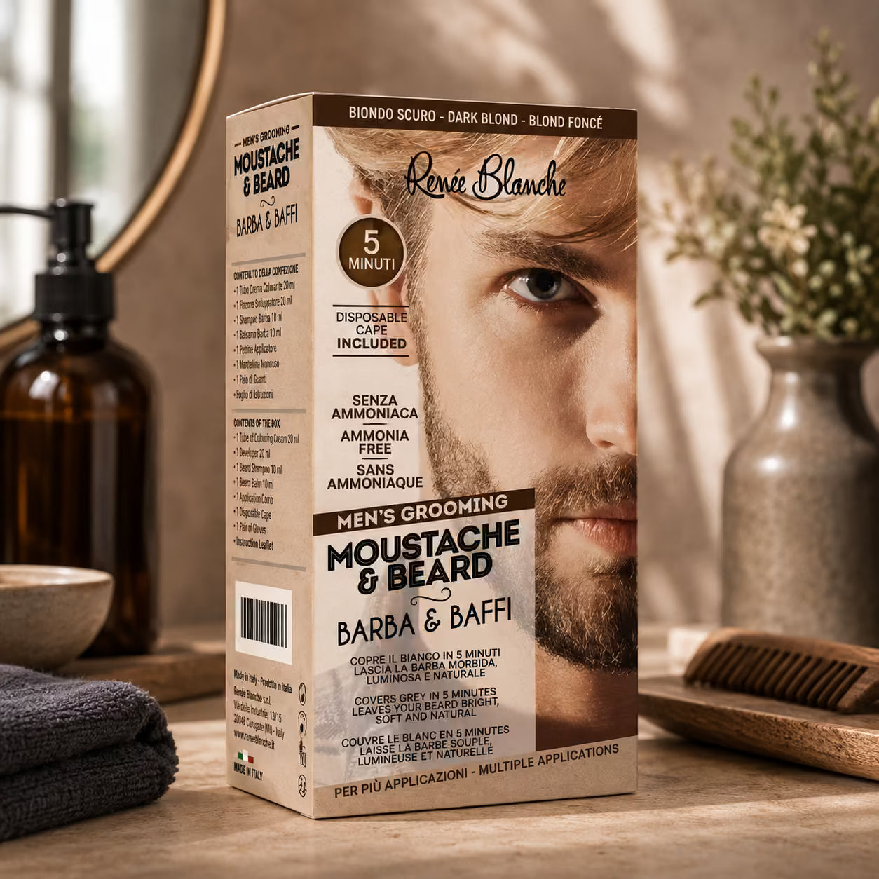 RENEE' BLANCHE MEN'S GROOMING MOUSTACHE & BEARD - Colorazione Barba e Baffi