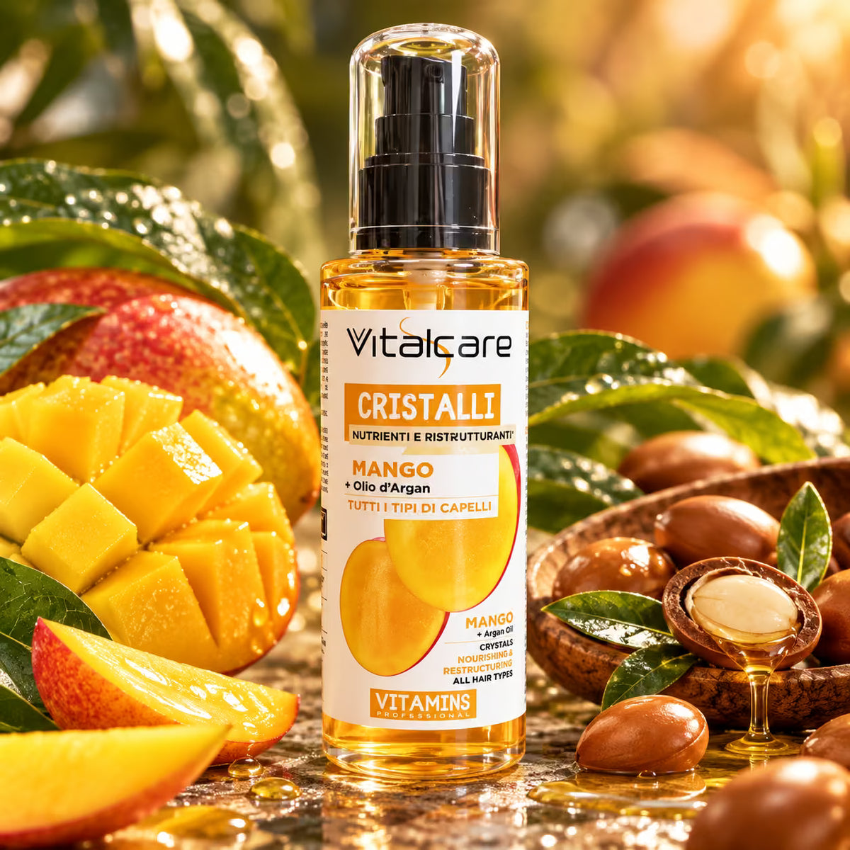 VITALCARE VITAMINS CRISTALLI LIQUIDI MANGO - Tutti i Tipi Di Capelli 100ml