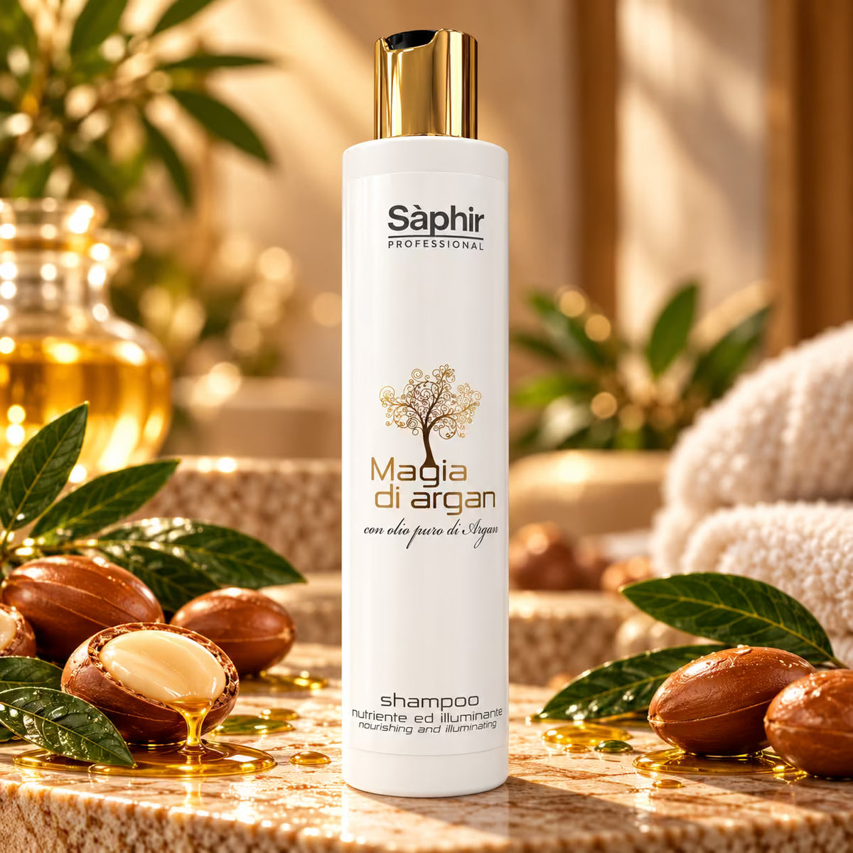 SÁPHIR PROFESSIONAL MAGIA DI ARGAN SHAMPOO NUTRIENTE ED ILLUMINANTE 250/1000ml