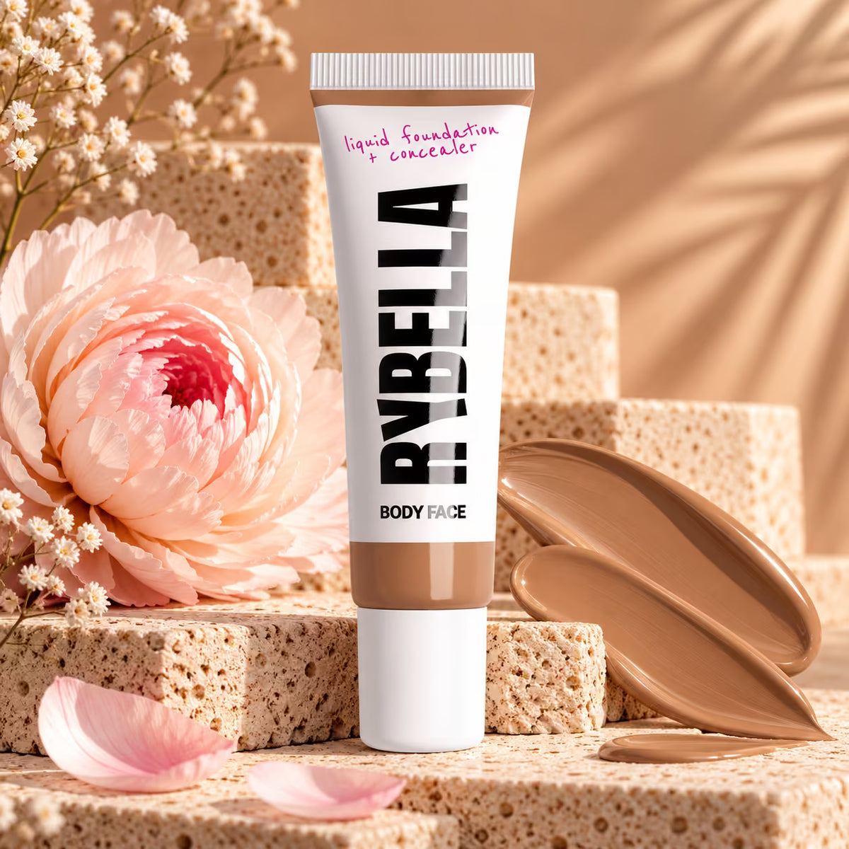 RYBELLA LIQUID FOUNDATION + CONCEALER BODY FACE - Fondotinta e Correttore Viso & Corpo 30 ml