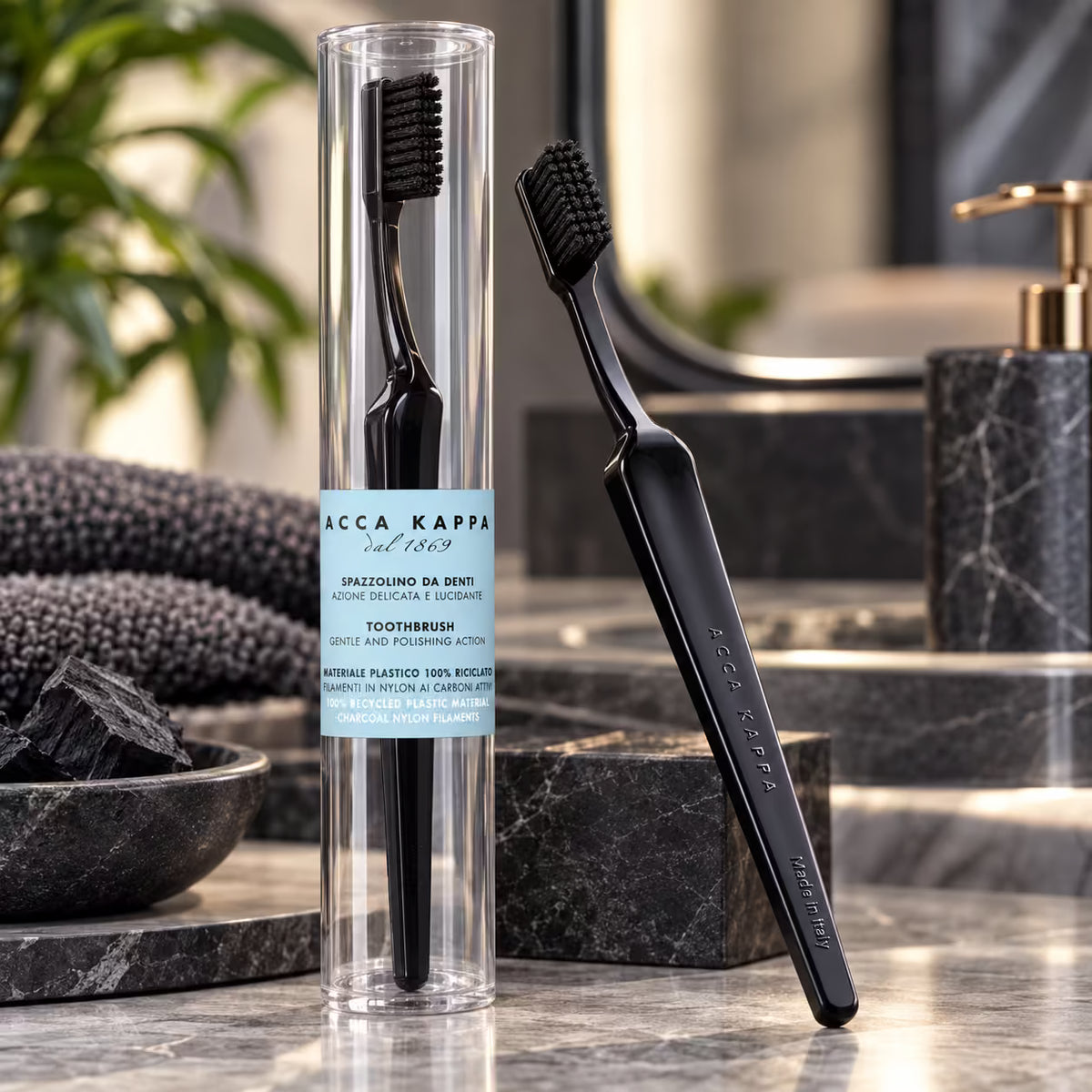 ACCA KAPPA LYMPIO CARBON - Spazzolino con Carbonio Medium