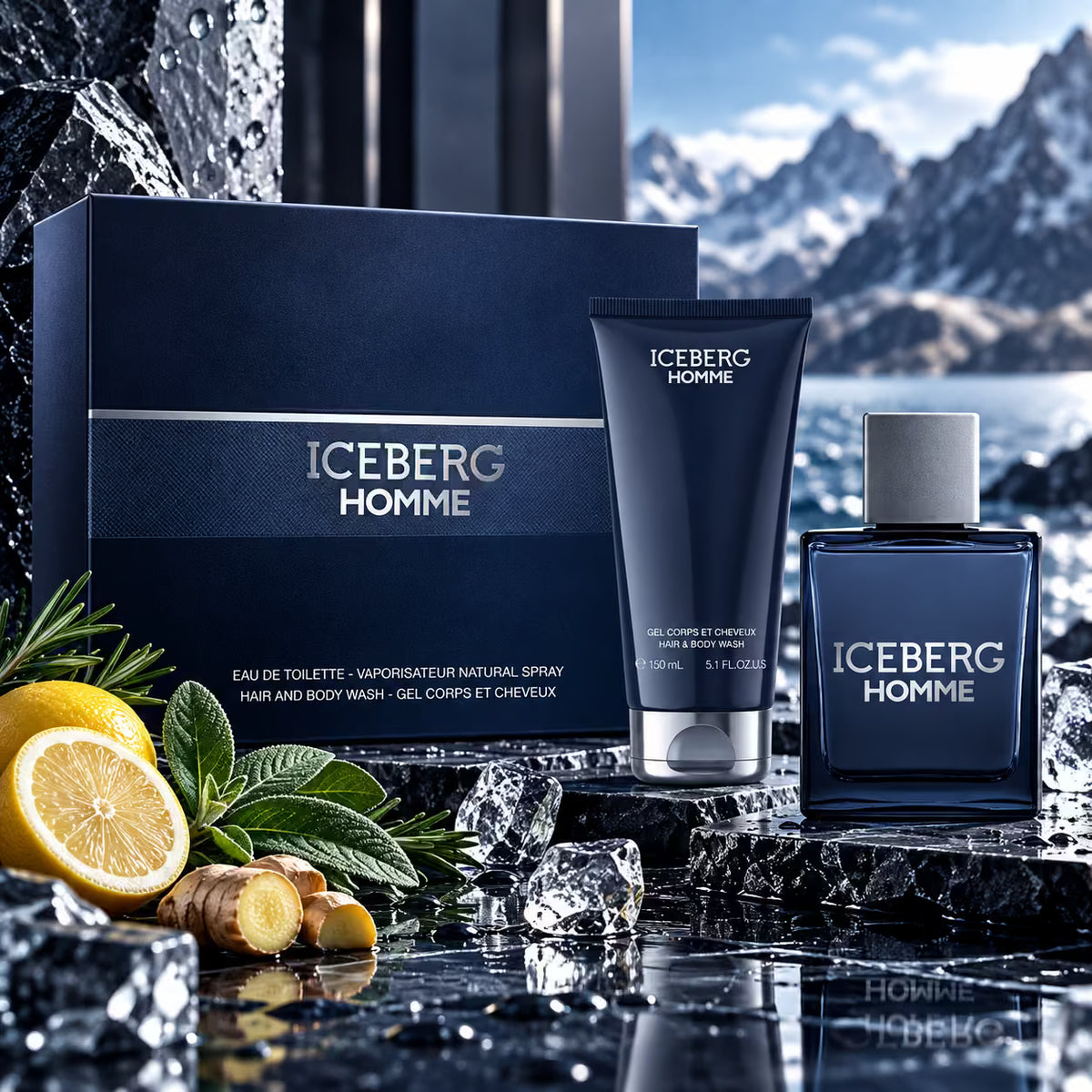 ICEBERG HOMME COFANETTO - Eau de Toilette 100 ml + Hair & Body Wash 150ml