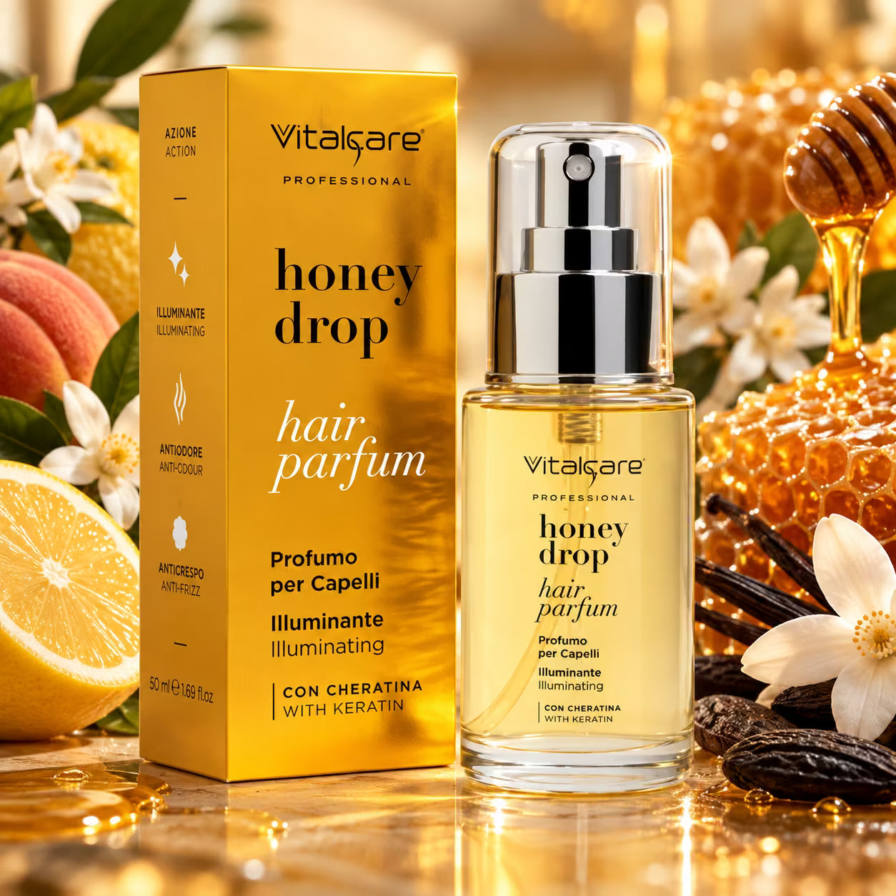 VITALCARE PROFESSIONAL HAIR PARFUM CON CHERATINA - Honey Drop 50ml