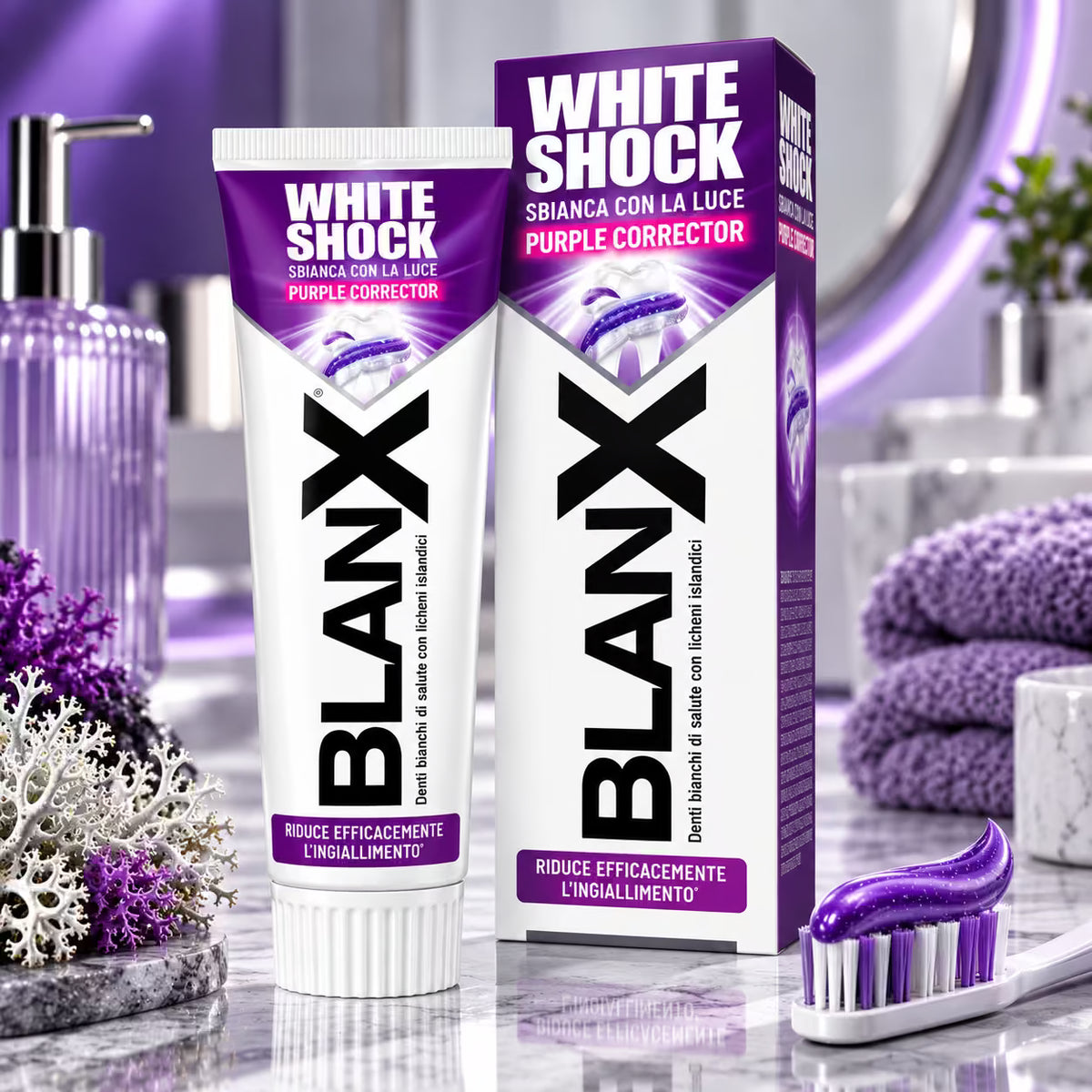 BLANX WHITE SHOCK PURPLE CORRECTOR - Dentifricio Sbiancante 75ml