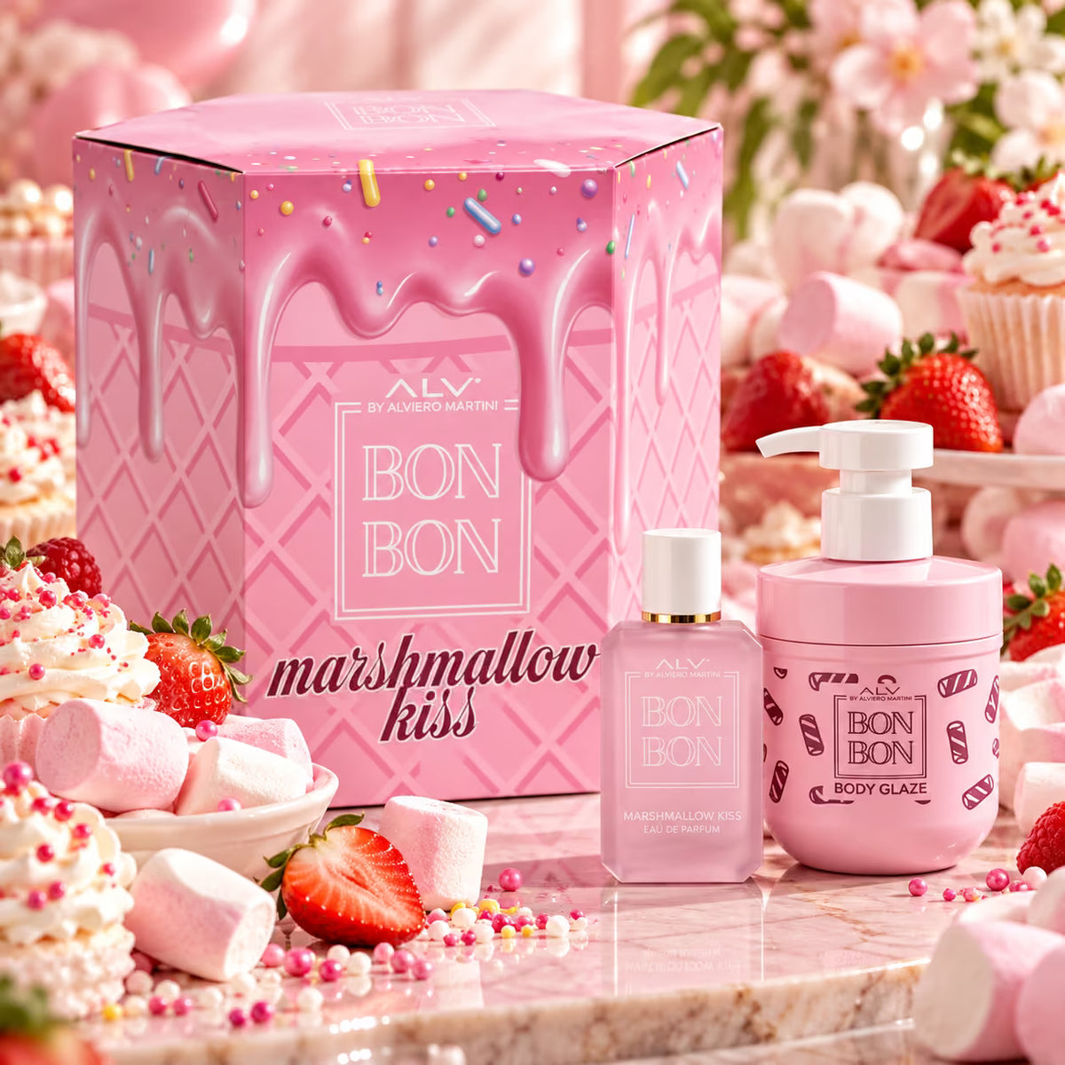 ALV BY ALVIERO MARTINI BON BON MARSHMALLOW KISS GIFT SET - Eau De Parfum 30ml + Body Lotion 200ml