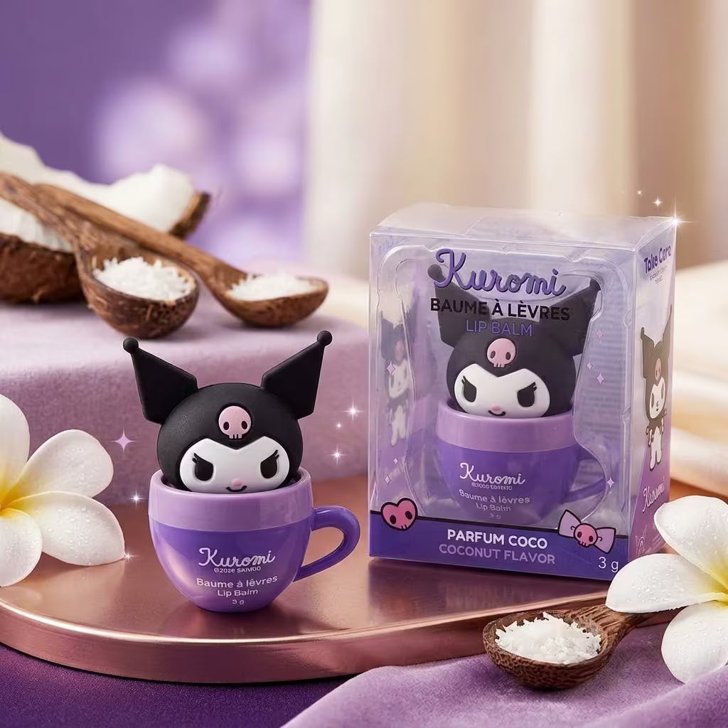 KUROMI HELLO KITTY FRIENDS CUP LIP BALM TOPPER - Balsamo Labbra Cocco 3g