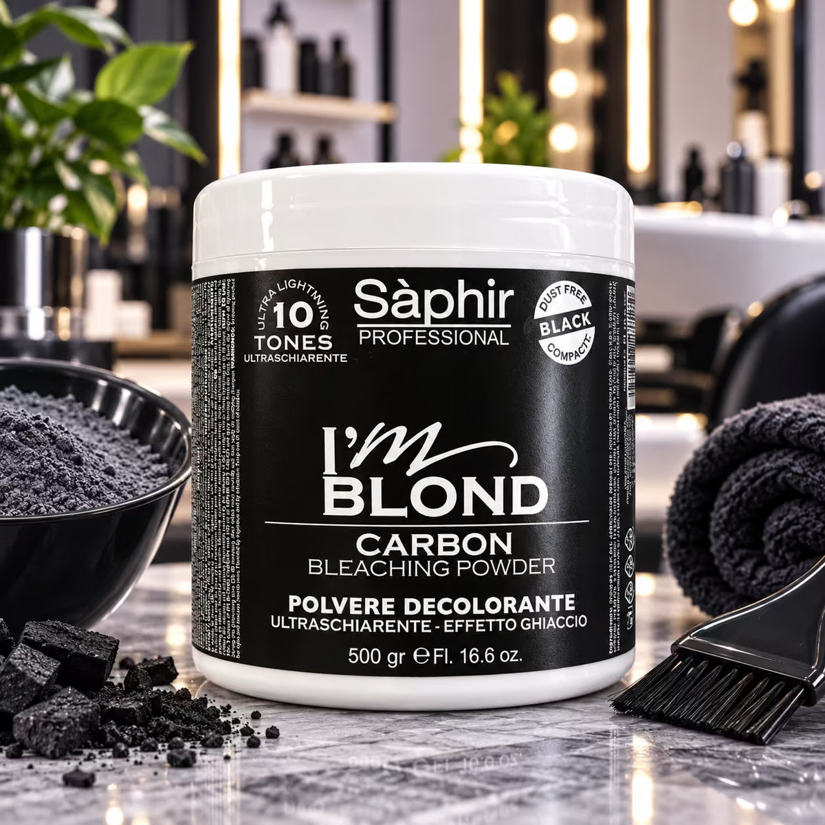SÁPHIR PROFESSIONAL I'M BLOND CARBON BLEACHING POWDER - Polvere Decolorante Ultraschiarente Effetto Ghiaccio 500g