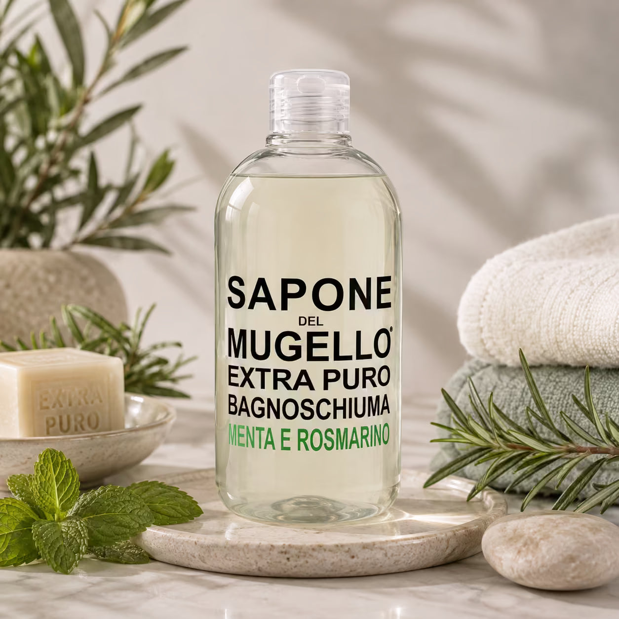 SAPONE DEL MUGELLO EXTRA PURO BAGNOSCHIUMA MENTA E ROSMARINO 500ml