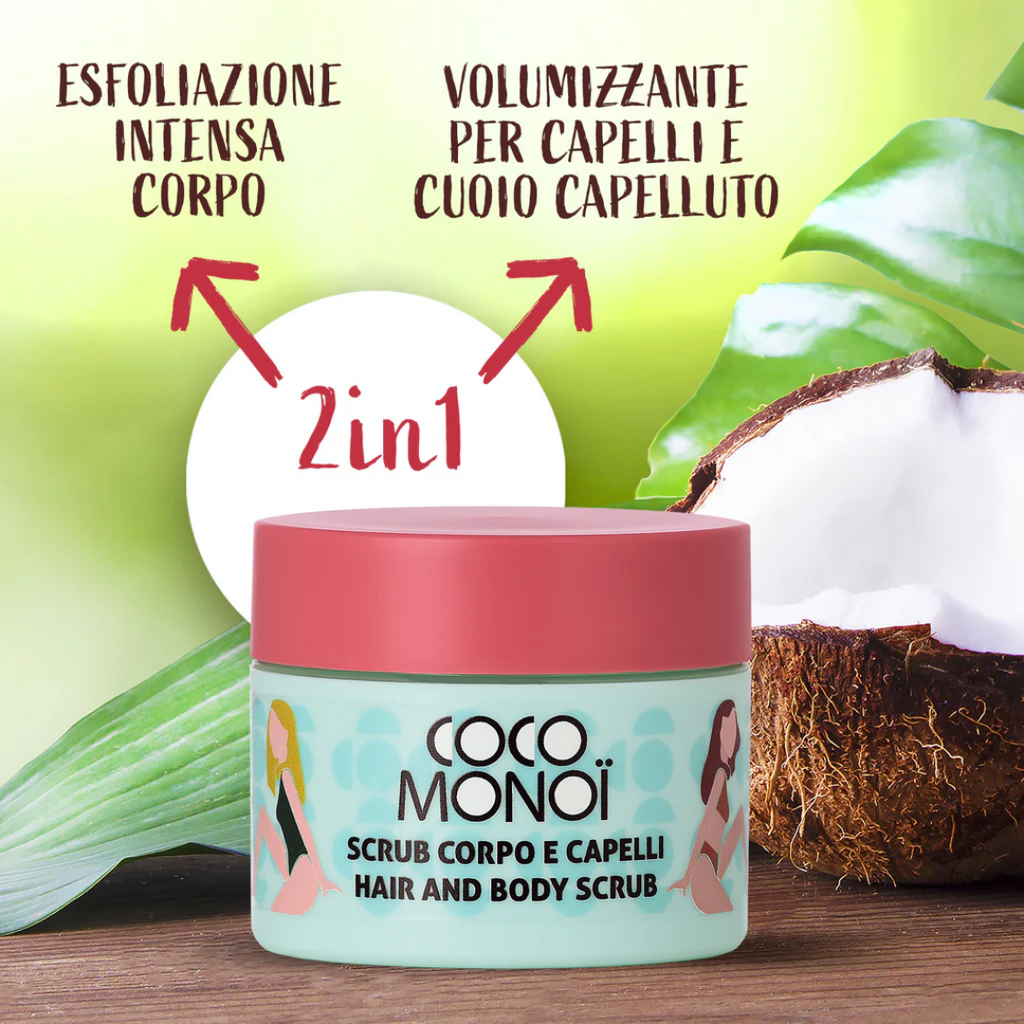 COCO MONOÏ 2in1 Scrub Corpo & Capelli - Esfoliante, Volumizzante & Illuminante 250ml