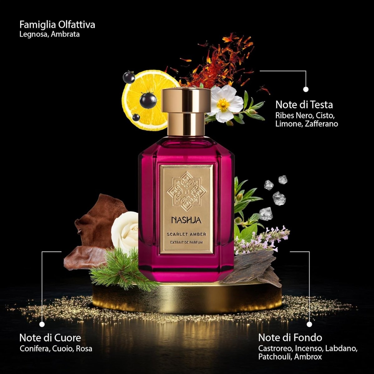 NASHJA SCARLET AMBER – Extrait de Parfum Unisex 100ml - Liquidò