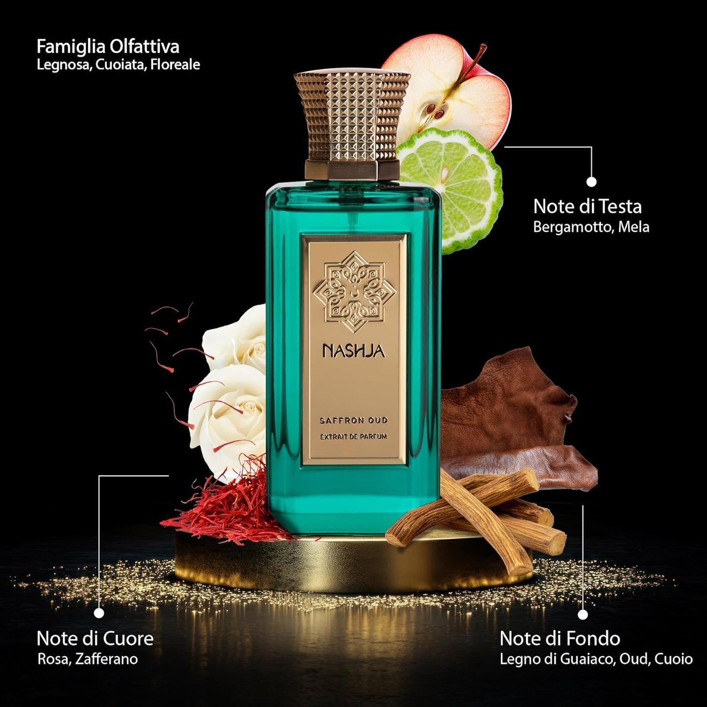 NASHJA SAFFRON OUD – Extrait de Parfum Uomo 100ml