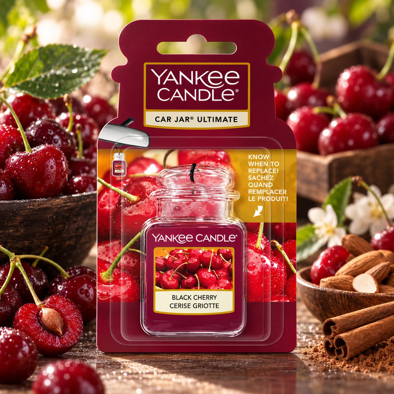 YANKEE CANDLE CAR JAR ULTIMATE -  Black Cherry  9g