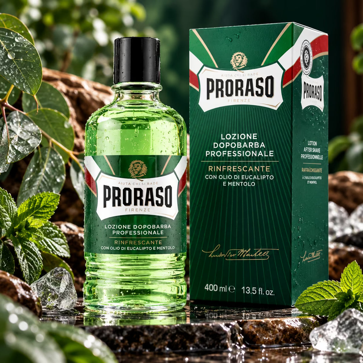 PRORASO LOZIONE DOPOBARBA RINFRESCANTE - Con Olio Di Eucalipto e Mentolo 400ml