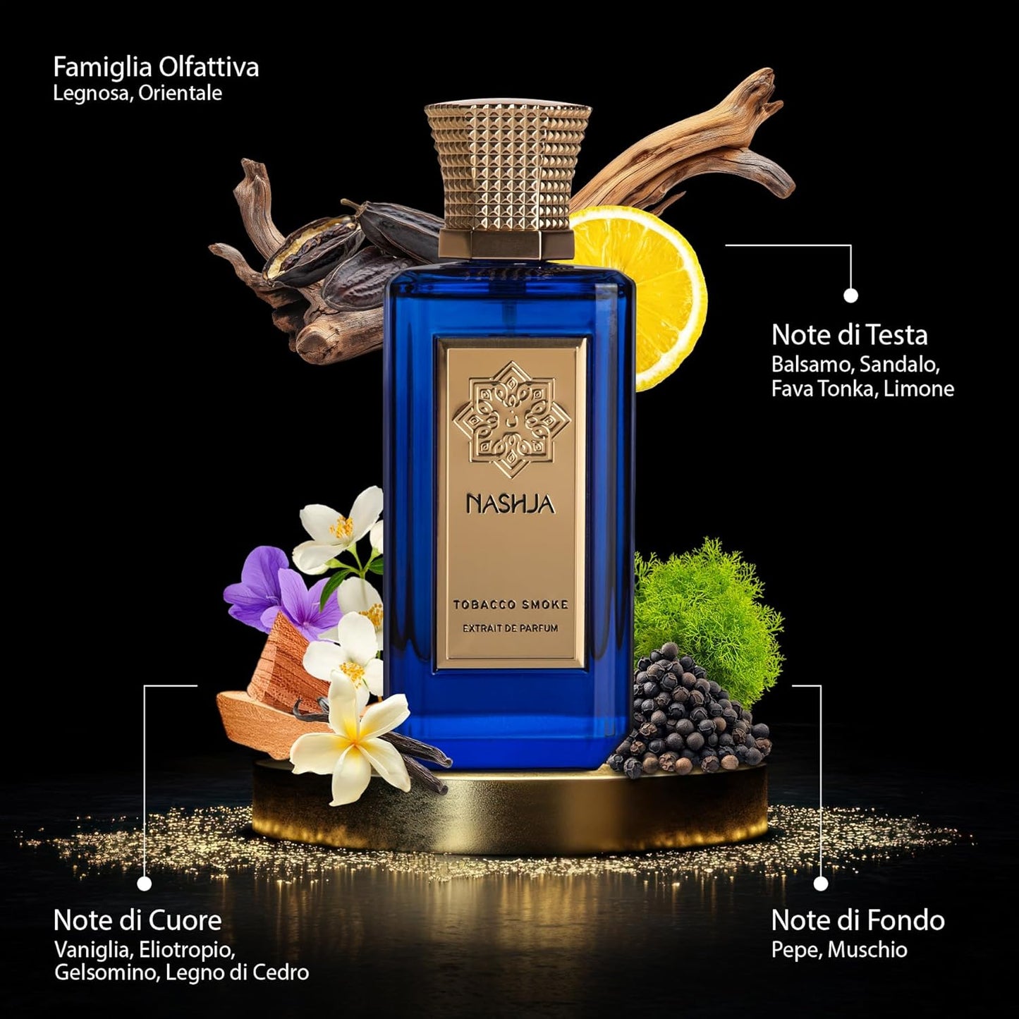 NASHJA TOBACCO SMOKE – Extrait de Parfum Uomo 100ml