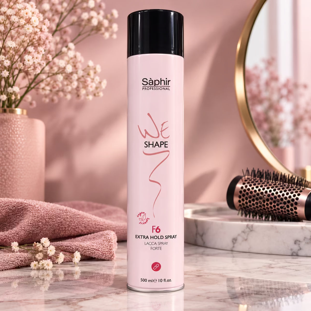 SÁPHIR PROFESSIONAL WE SHAPE F6 EXTRA HOLD SPRAY - Lacca Fissaggio Extra Forte 500ml