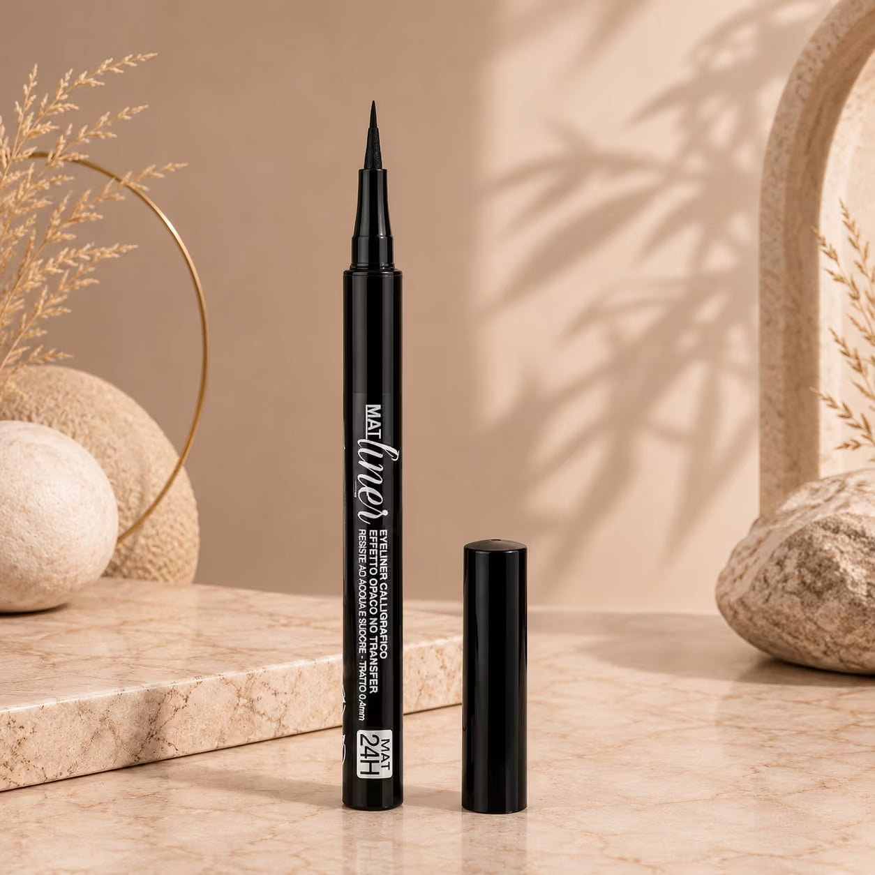 BELLAOGGI MAT LINER - Eyeliner Calligrafico Nero Profondo Opaco