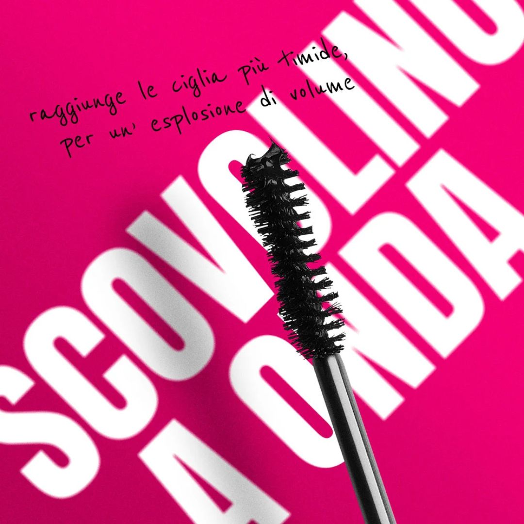 RYBELLA LEVEL UP MASCARA VOLUMIZZANTE - Volume Estremo con Scovolino a Onda