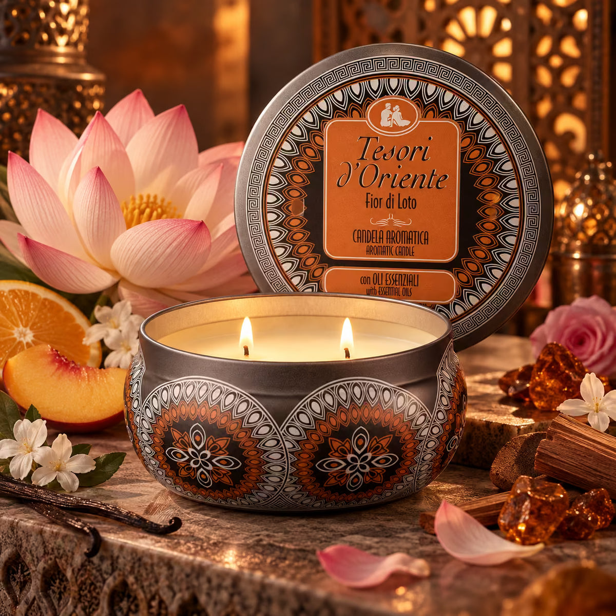 TESORI D'ORIENTE CANDELA AROMATICA FIOR DI LOTO 200g