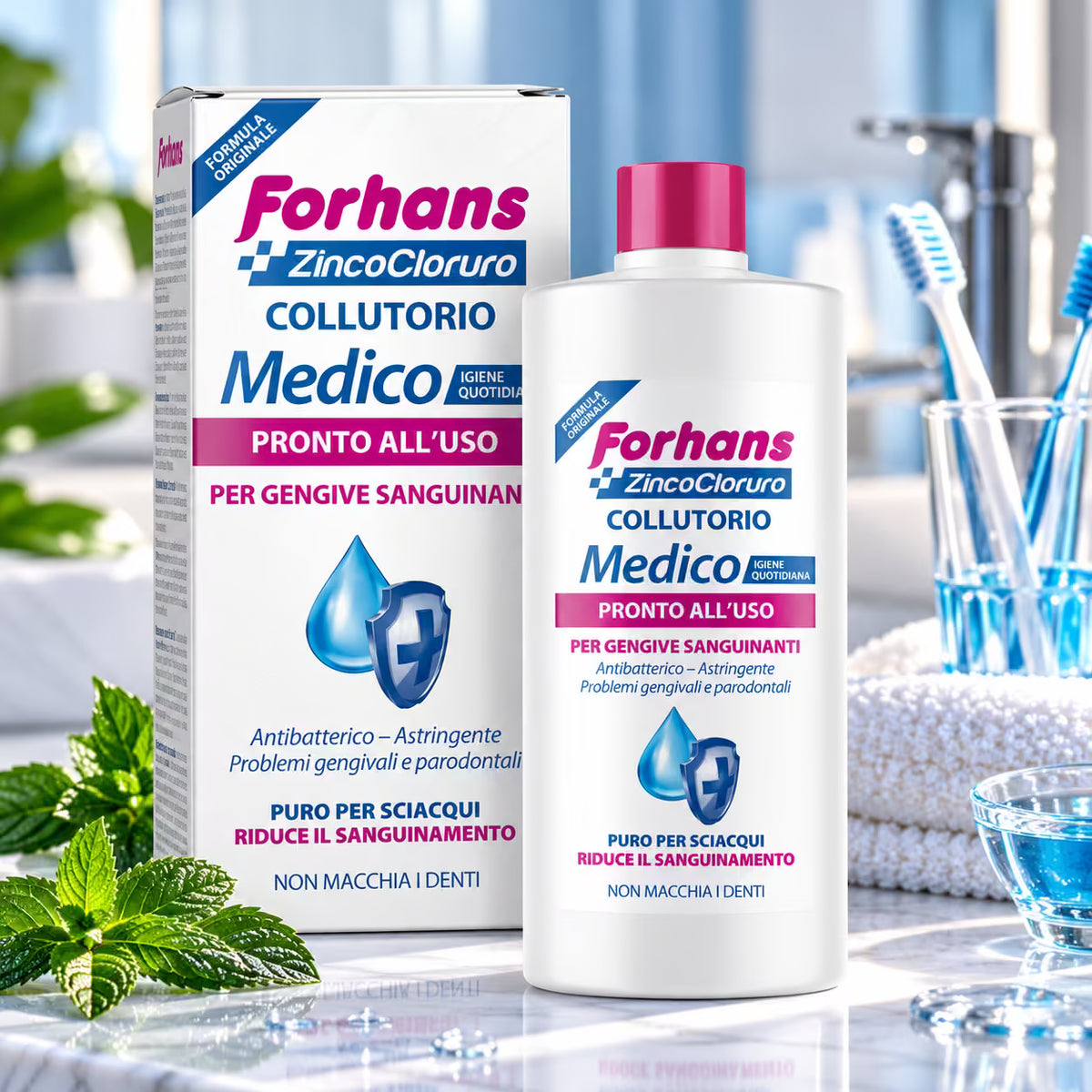 FORHANS MEDICO ZINCOCLORURO - Gengive Sanguinanti e Protezione Gengivale 250ml