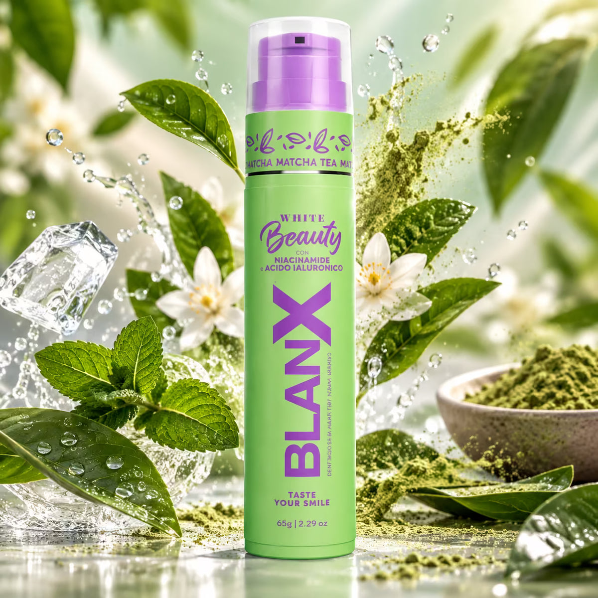 BLANX WHITE BEAUTY MATCHA TEA & MINT - Dentifricio Sbiancante 65 g