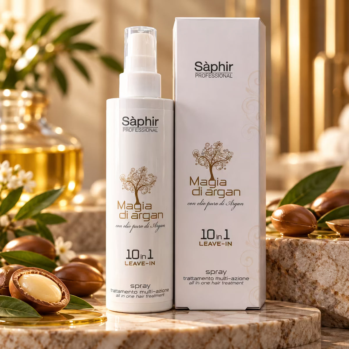 SÁPHIR PROFESSIONAL MAGIA DI ARGAN 10 in 1 LEAVE- IN - Spray Trattamento Multi-Azione 200ml