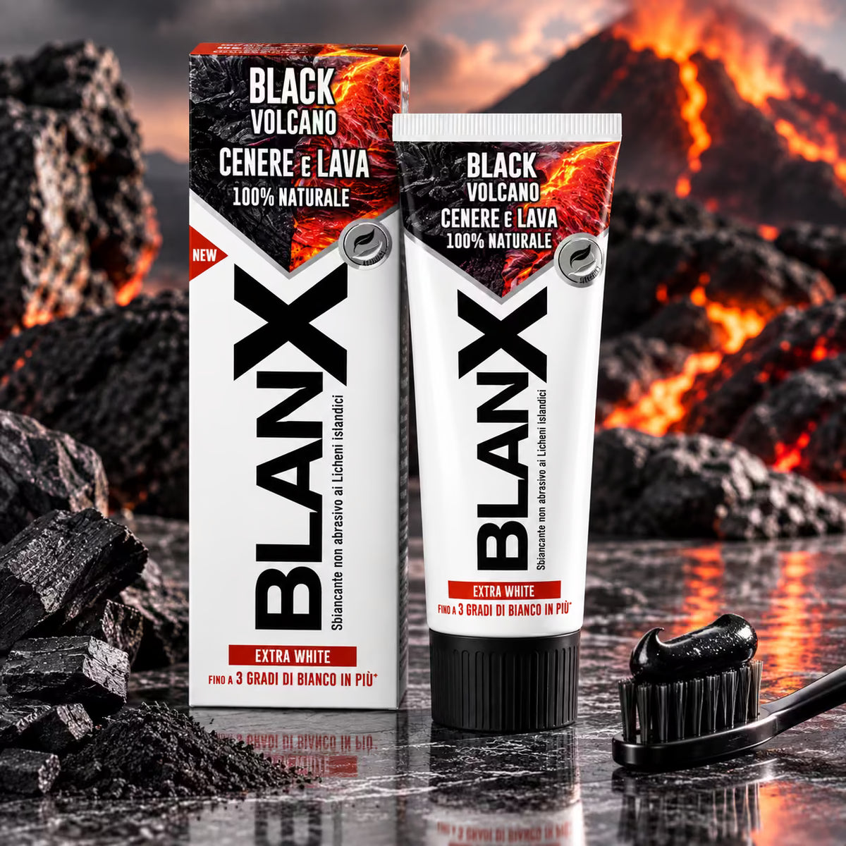 BLANX BLACK VOLCANO EXTRA WHITE - Dentifricio Sbiancante 75 ml