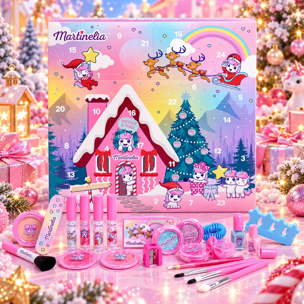 MARTINELIA LITTLE UNICORN 24 DAY ADVENT CALENDAR - Calendario dell'Avvento Beauty 24 Sorprese