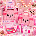 MARTINELIA GLAM BAG PUPPIES FLUFFY - Borsa Trucchi in Peluche Rosa con Set Make-Up Bambina