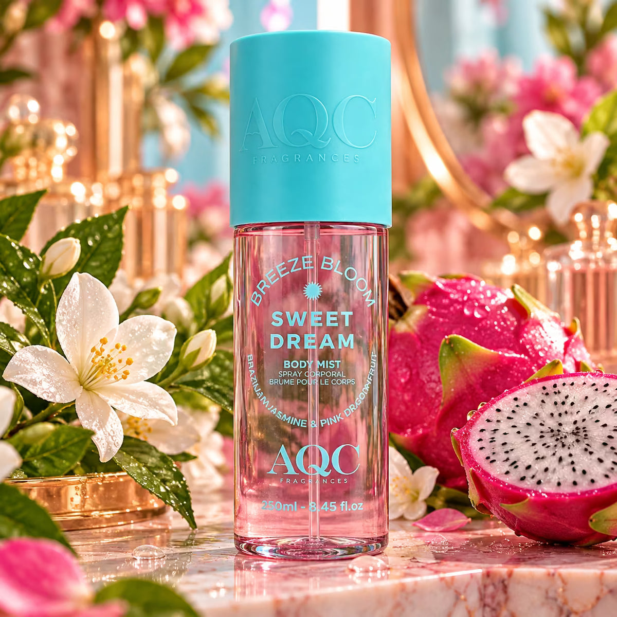 AQC BREEZE BLOOM SWEET DREAM BODY MIST - Spray Corpo Profumato al Gelsomino Brasiliano e Frutto del Drago Rosa 90/250ml