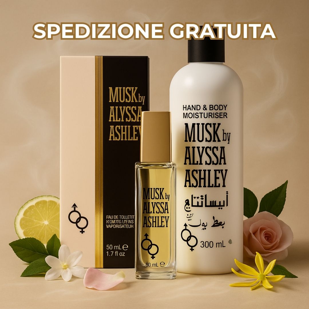 PROMO ALYSSA ASHLEY | MUSK - Eau de Toilette 50 ml + Crema Corpo&Mani 300 ml | UNISEX
