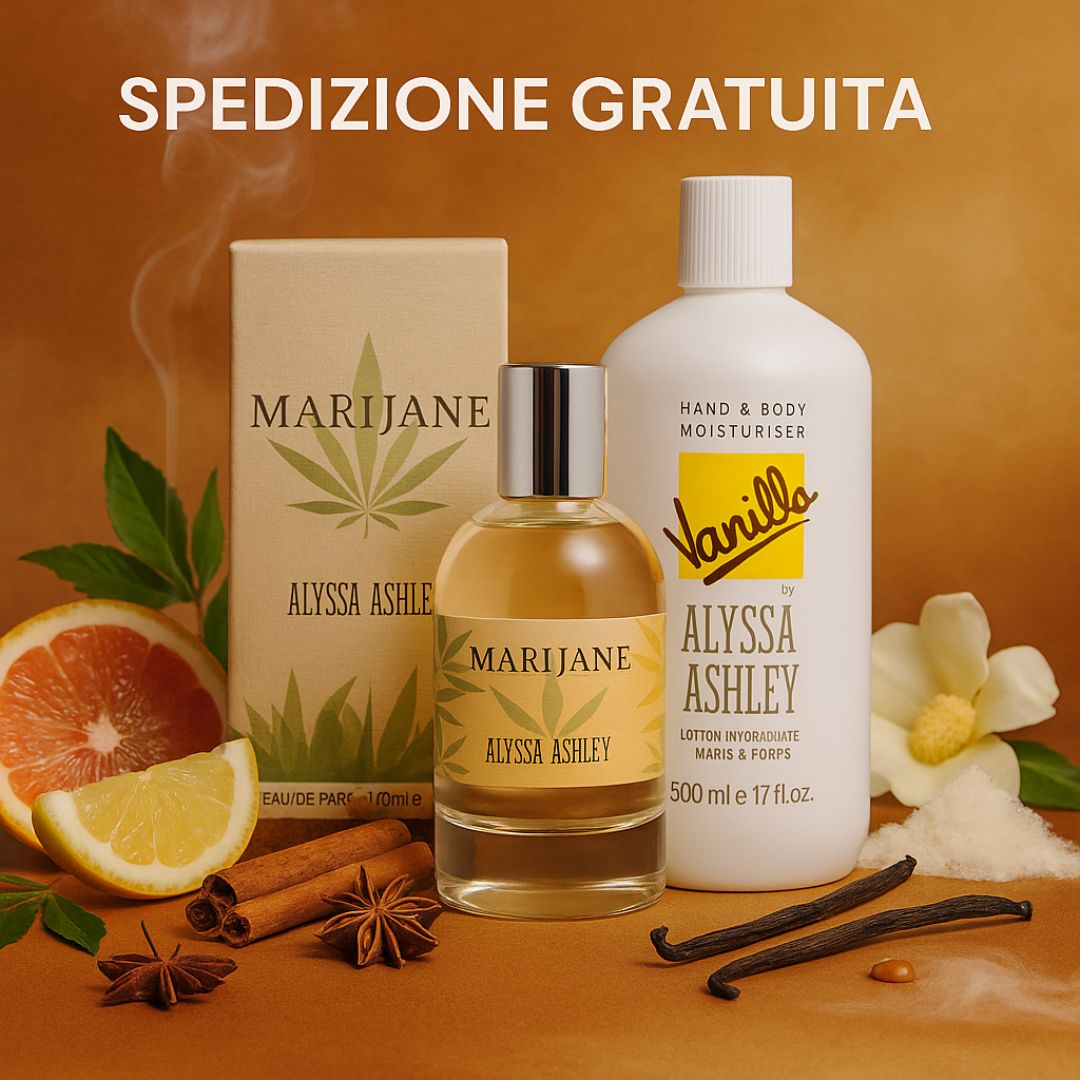 PROMO ALYSSA ASHLEY | MARIJANE & VANILLE - Eau de Parfum 100ml + Crema Corpo&Mani 500ml | UNISEX