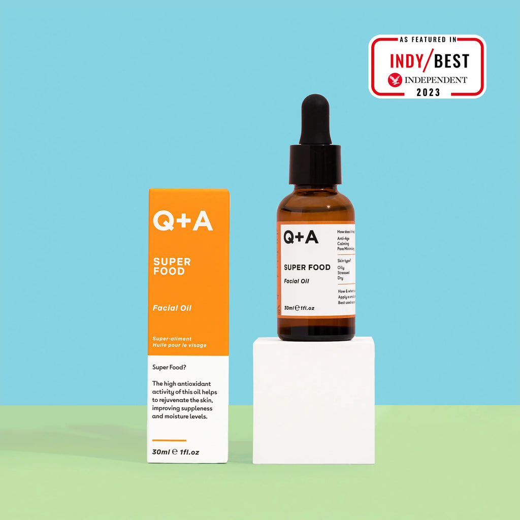 Q+A SUPER FOOD - Olio Viso 100% Naturale 30ml | Migliora l'incarnato