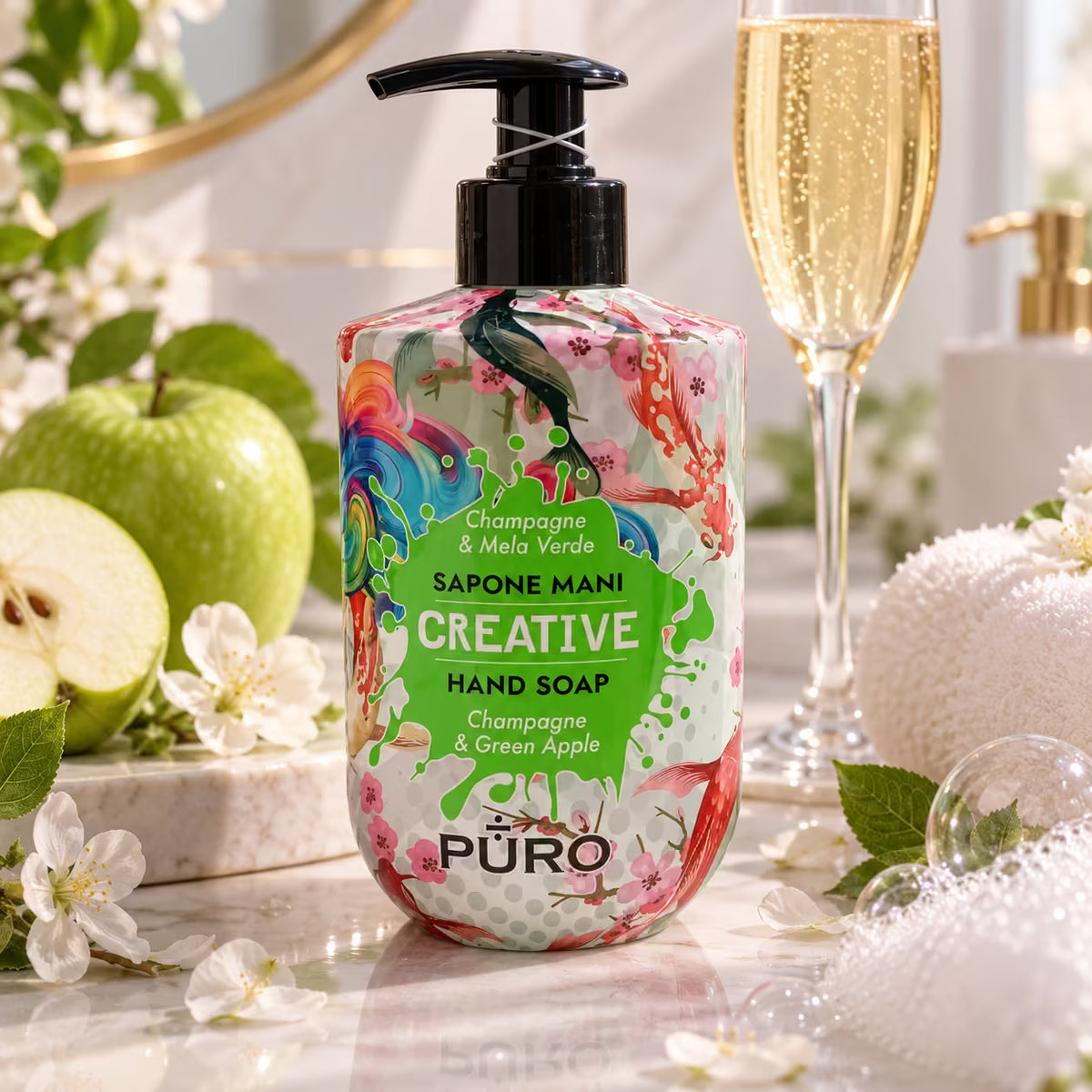 PURO BY FORHANS CREATIVE SAPONE LIQUIDO MANI - Champagne & Mela Verde 500 ml