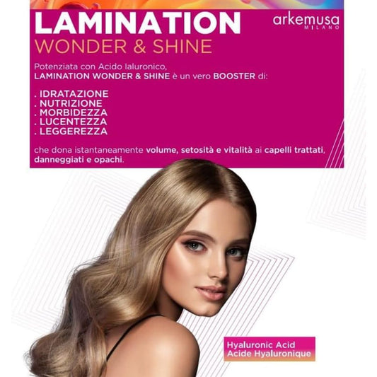 LAMINATION WONDER & SHINE – Maschera Lamellare in Crema per capelli trattati e opachi 400 ml