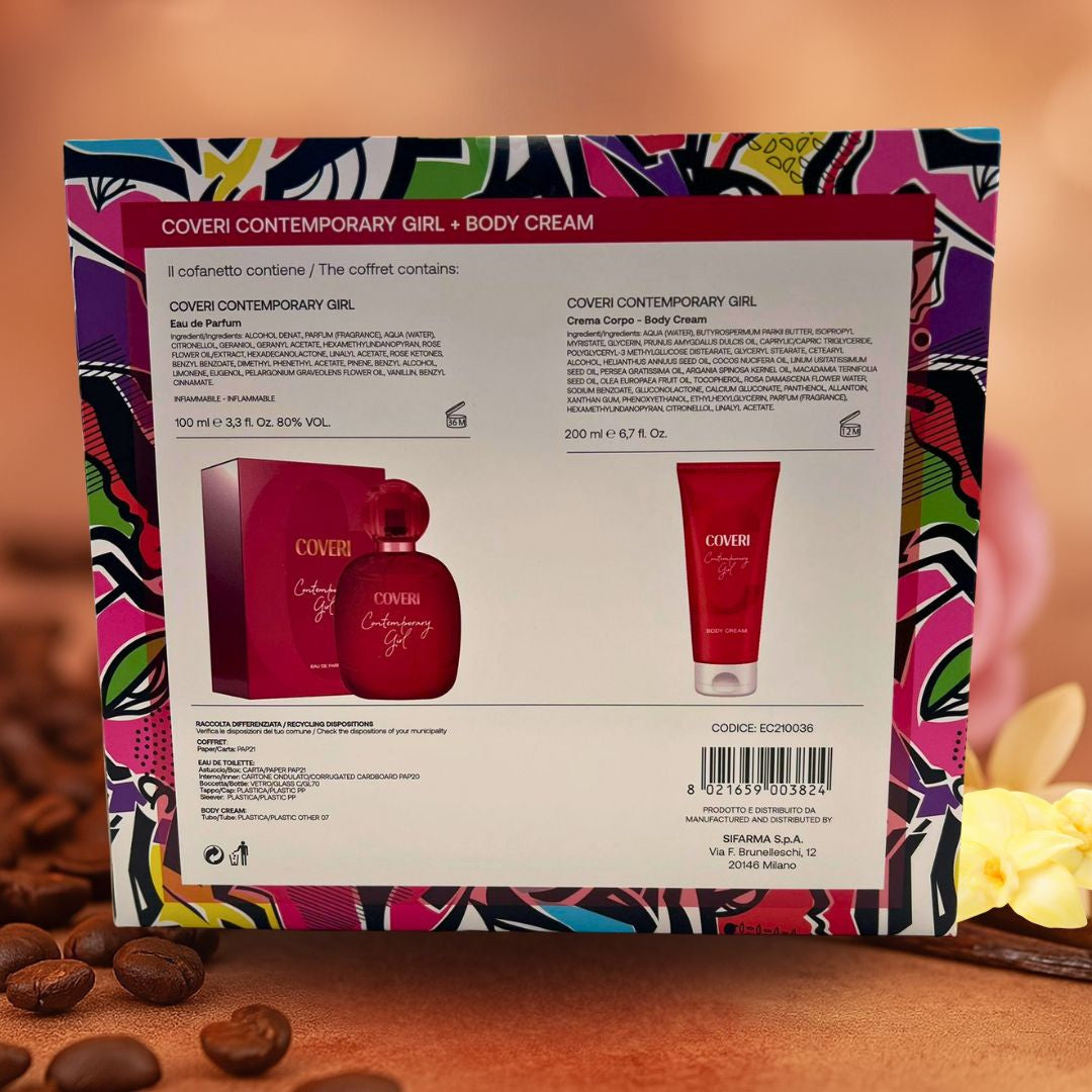 ENRICO COVERI | Cofanetto Contemporary Girl - Eau de Parfum 100ml + Crema Corpo 200ml