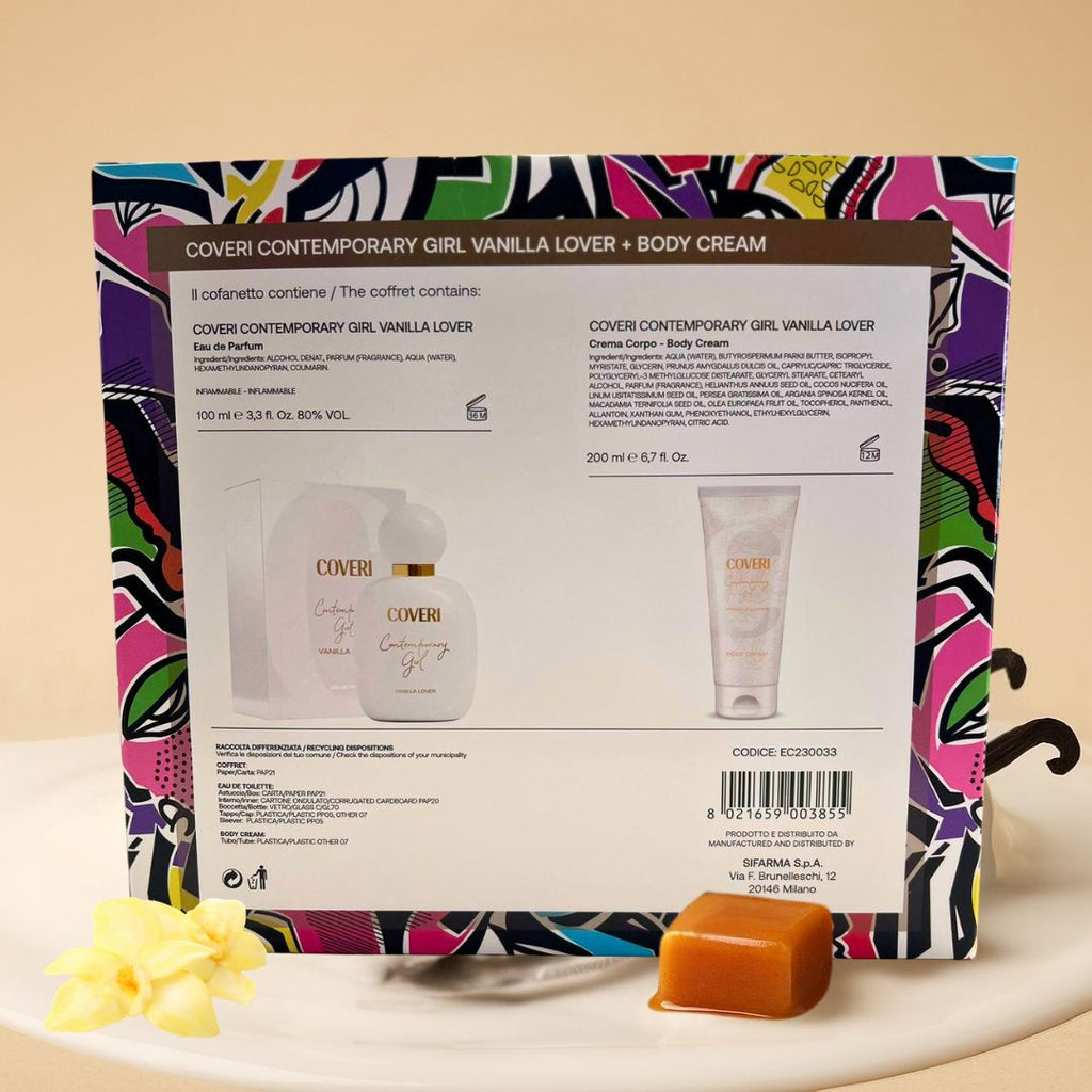 ENRICO COVERI | Cofanetto Contemporary Girl VANILLA LOVER - Eau de Parfum 100ml + Crema Corpo 200ml