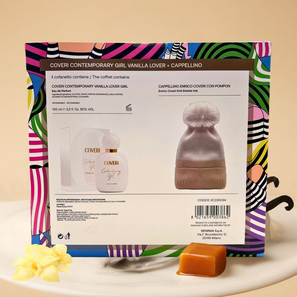 ENRICO COVERI | Cofanetto Contemporary Girl VANILLA LOVER - Eau de Parfum 100ml + Cappellino BonBon