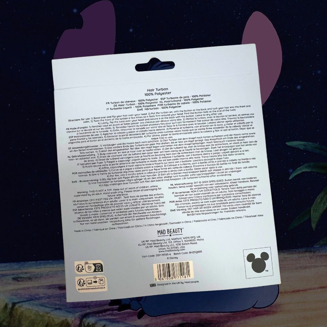 DISNEY STITCH BATH - Turbanetto per Capelli