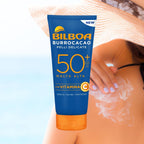 BURROCACO SOLARE SPF50+ Pelli Delicate con Vitamina C - Idrata, Nutre, Protegge