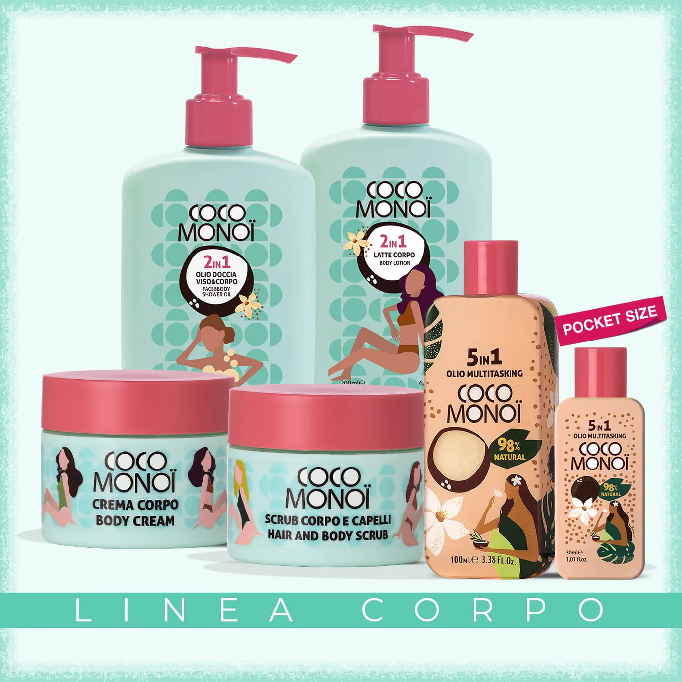 COCO MONOÏ 5 in 1 Olio multitasking 30ml - Pocket size