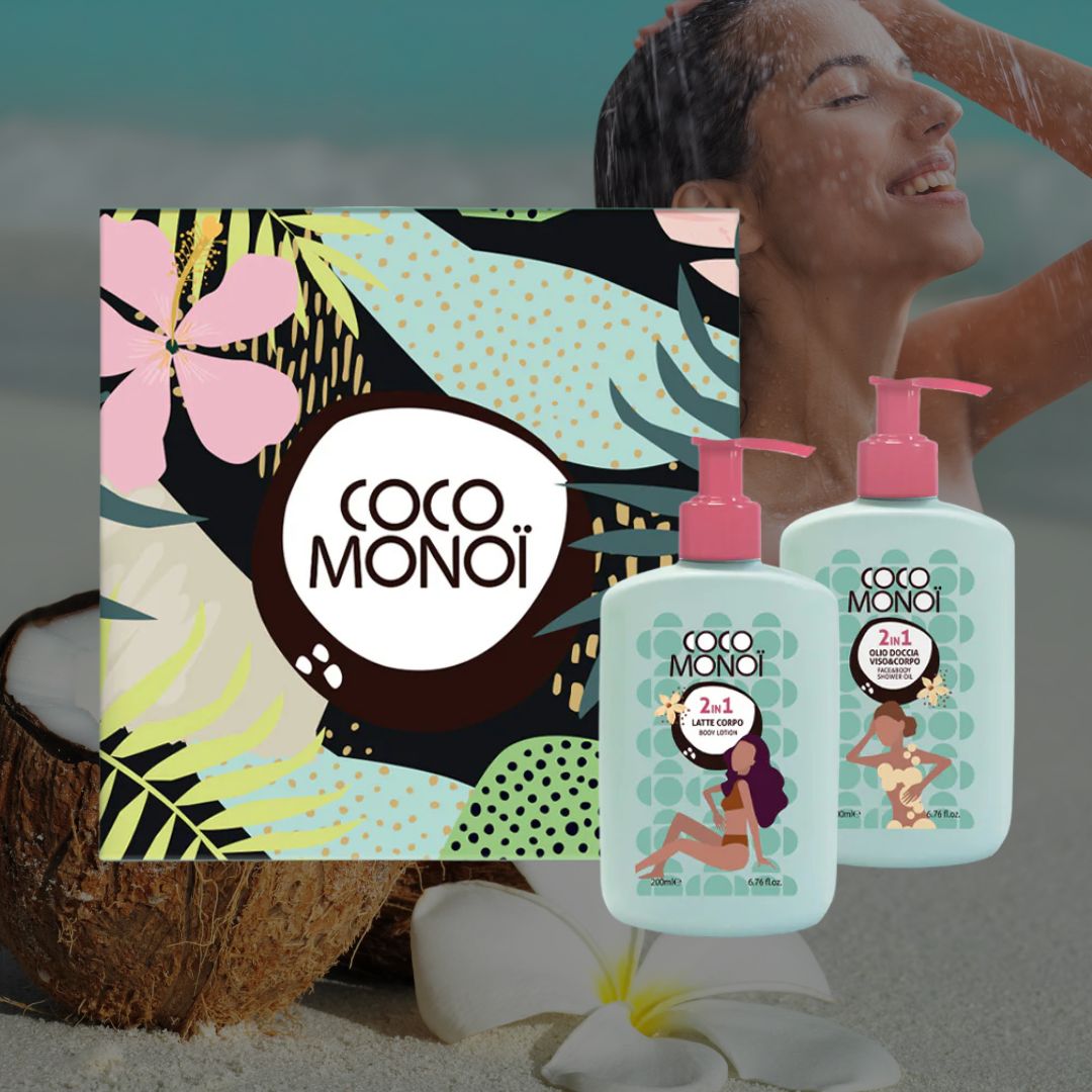 COCO MONOÏ COFANETTO BODY - 2in1 Latte Corpo 200ML + 2in1 Olio Doccia Viso&Corpo 200ML