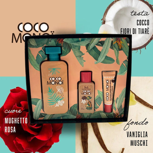 COCO MONOÏ COFANETTO - Eau de toilette 100ml + Olio Multitasking 5in1 30ml + Balsamo Labbra 10ml