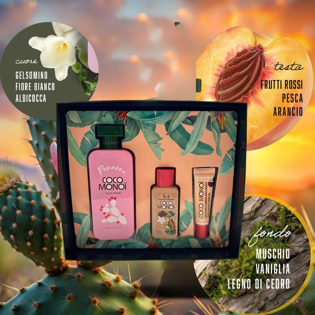 COCO MONOÏ COFANETTO PANAREA - Eau de toilette 100ml + Olio Multitasking 5in1 30ml + Balsamo Labbra 10ml