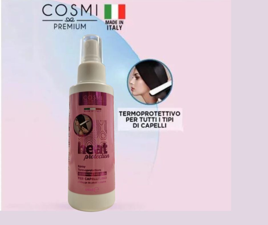 COSMI SPRAY TERMOPROTETTORE | protegge da piastra e phon per capelli lisci - con cheratina idrolizzata
