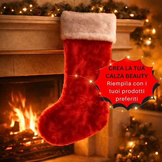 CALZA DELLA BEFANA - Calza Tradizionale in Peluche 40x25cm