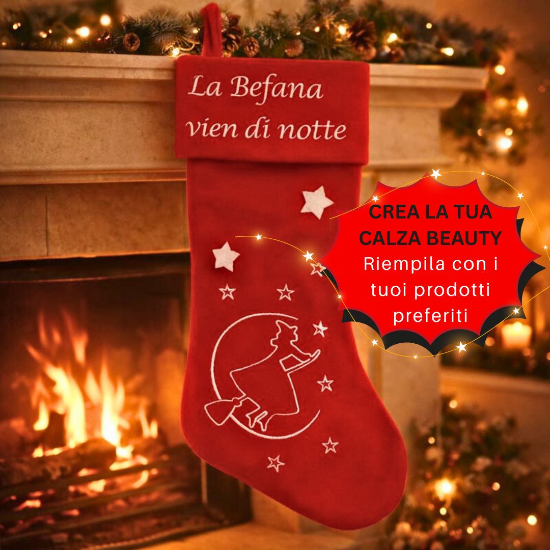 CALZA DELLA BEFANA - Calza Tradizionale in Feltro 40x18cm