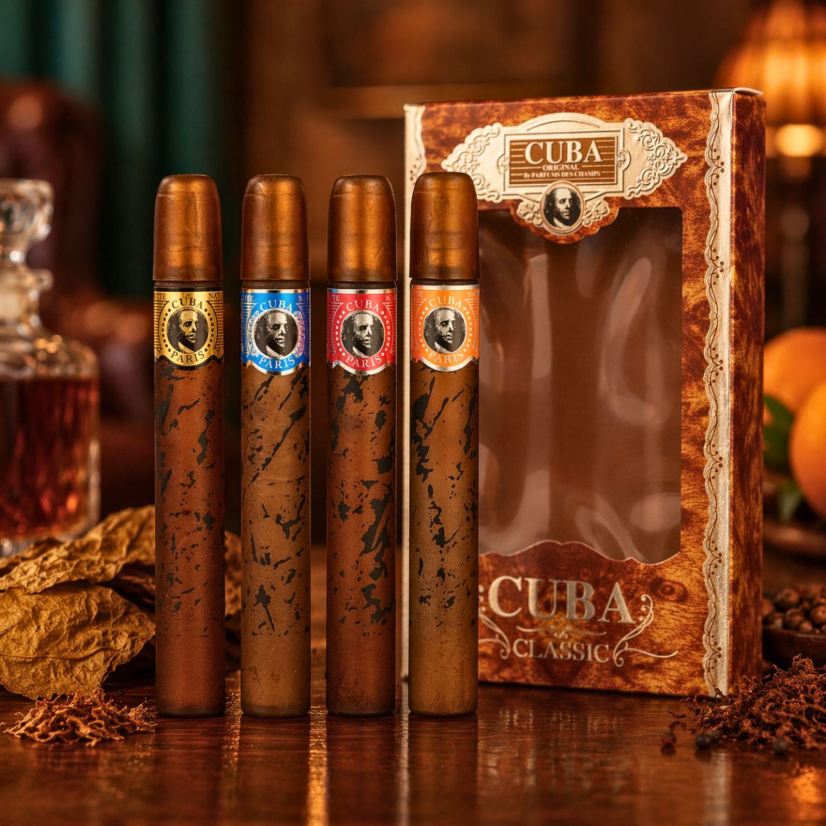 CUBA CLASSIC SET 4x5ml - Eau de Toilette Uomo (Gold, Red, Blue, Orange)