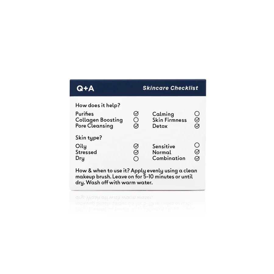 Q+A ACTIVATED CHARCOAL - Maschera viso al carbone attivo 50g